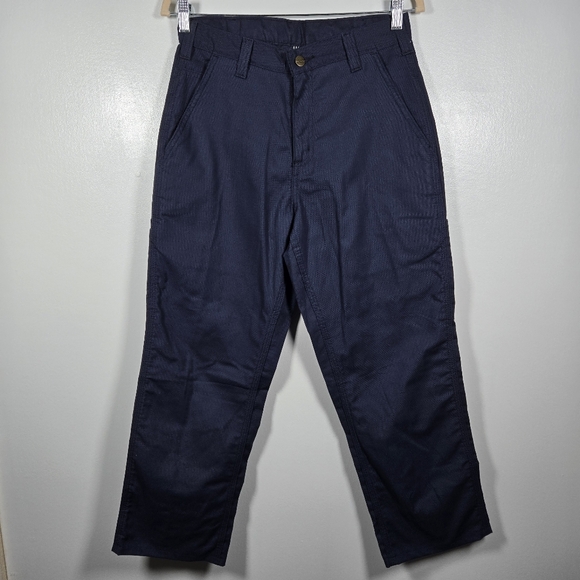 Carhartt Navy Blue Dungaree Fit Uniflorm Pants Mens Size 29 TAILORED INSEAM - Picture 1 of 14
